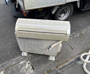 鳥取県北栄町K様邸でエアコンを実質無料回収！エアコン処分ならアトムにお任せ