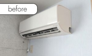 【春日井市鷹来町】アパート2階のエアコン1台を無料回収！