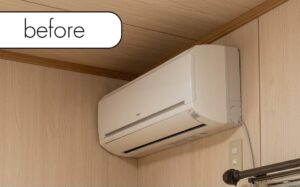 【豊田市千洗町】マンション4階のエアコン1台を回収！