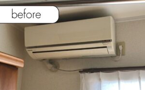 【常滑市苅屋町】アパート3階のエアコン1台を回収！