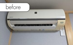 【稲沢市平野町】アパート2階のエアコン1台を無料回収！