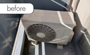【美浜町北方】アパート2階のエアコン1台を無料回収！
