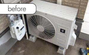 【石巻市中浦】アパート2階のエアコン1台を回収！