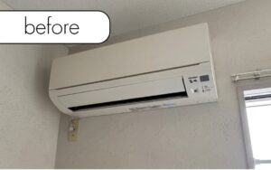【長岡市表町】アパート1階のエアコン1台を無料回収！