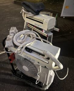 【北広島町今田】マンション2階のエアコン2台を無料回収！