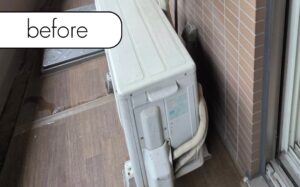 【名取市植松】マンション3階のエアコン1台を無料回収！