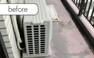 【知立市牛田】マンション4階のエアコン1台を無料回収！
