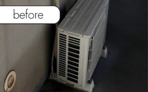 【小山市駅東通り】マンション2階のエアコン1台を無料回収！