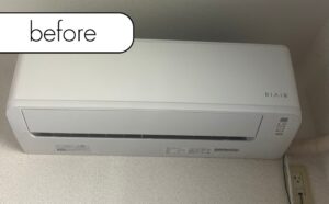【海田町蟹原】アパート1階のエアコン1台を無料回収！
