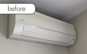 【笛吹市一宮町】アパート2階のエアコン1台を無料回収！