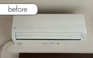 【小郡市大板井】アパート2階のエアコン1台を無料回収！