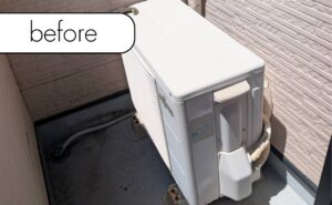 【越谷市南越谷】マンション3階のエアコン1台を無料回収！