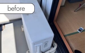 【みよし市園原】アパート2階のエアコン1台を無料回収！