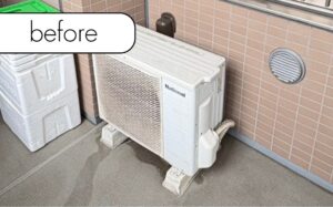 【合志市須屋】マンション4階のエアコン1台を回収！