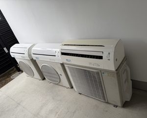 【鹿児島市谷山】マンション7階のエアコン3台を無料回収！