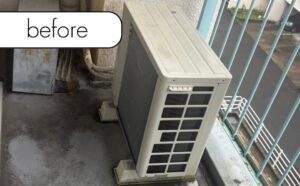 【流山市流山】マンション4階のエアコン1台を回収！