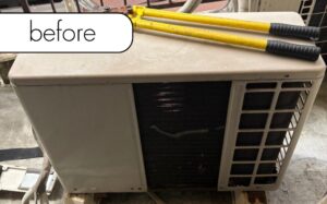【鹿嶋市宮中】マンション4階のエアコン1台を回収！