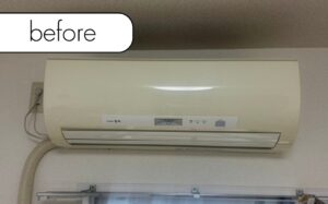 【牛久市神谷】アパート1階のエアコン1台を無料回収！