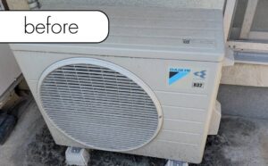 【津久見市中央町】マンション4階のエアコン1台を無料回収！