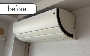 【鹿沼市坂田山】アパート3階のエアコン1台を回収！