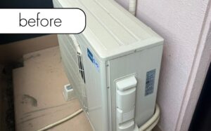 【浜田市旭町】マンション3階のエアコン1台を回収！