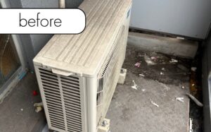 【小千谷市若葉】マンション2階のエアコン1台を無料回収！