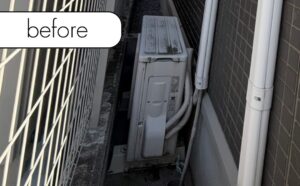 【新潟市西区小針】アパート1階のエアコン1台を無料回収！
